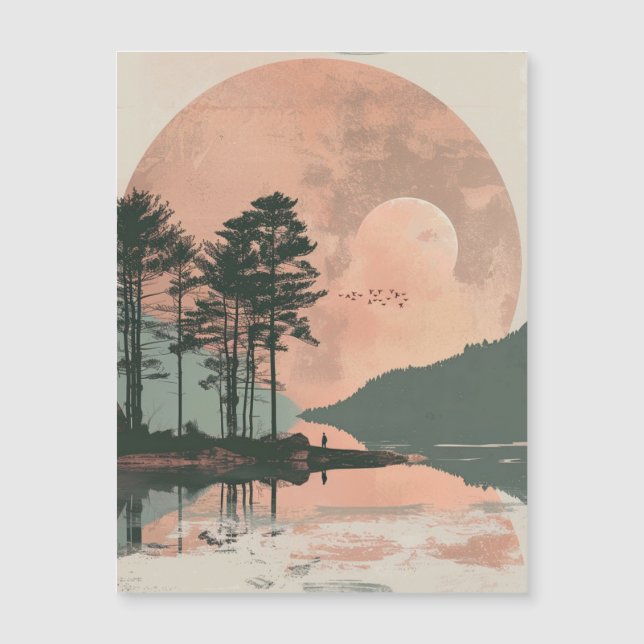 Abstrakte Landschaft von Boho (1) Magnetkarte (Vorderseite)