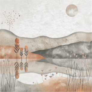 Abstrakte Landschaft von Boho (3) Aufkleber