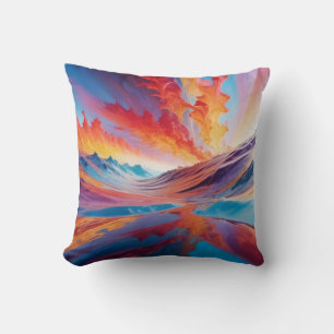 Abstrakte Landschaft Wald Natur Hintergrund Kunst Kissen