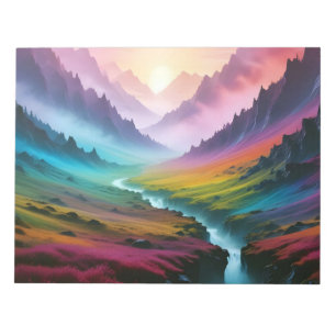 Abstrakte Landschaft Wald Natur Hintergrund Kunst Notizblock