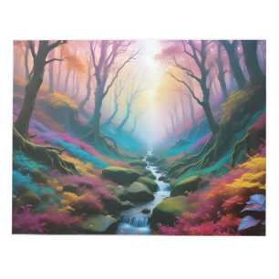 Abstrakte Landschaft Wald Natur Hintergrund Kunst Notizblock