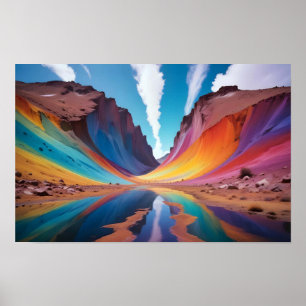 Abstrakte Landschaft Wald Natur Hintergrund Kunst Poster