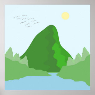 abstrakte Landschaftskunst Poster