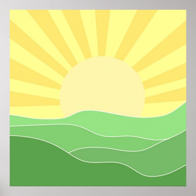 abstrakte Landschaftskunst Poster (Vorne)