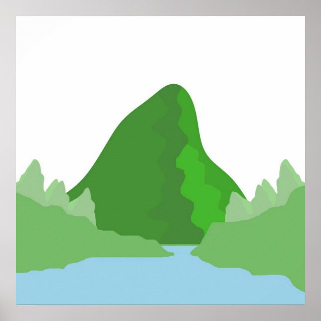 abstrakte Landschaftskunst Poster (Vorne)