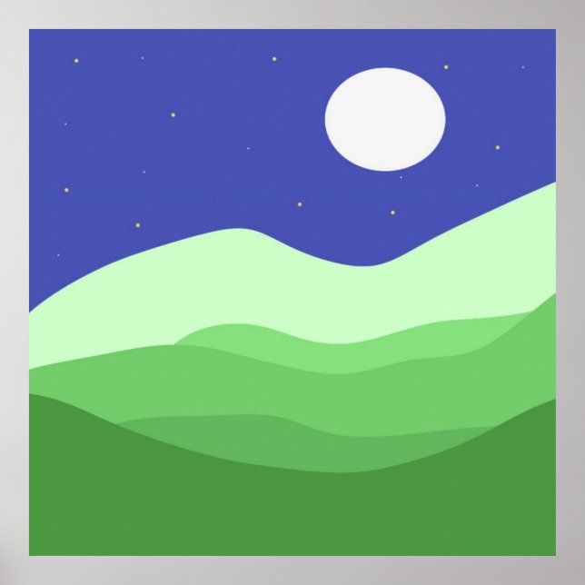 abstrakte Landschaftskunst Poster (Vorne)