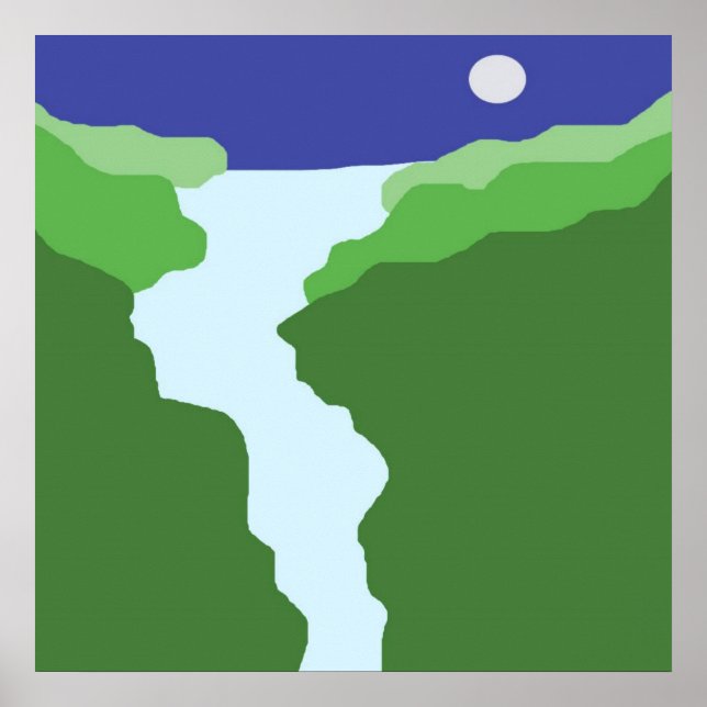 abstrakte Landschaftskunst Poster (Vorne)