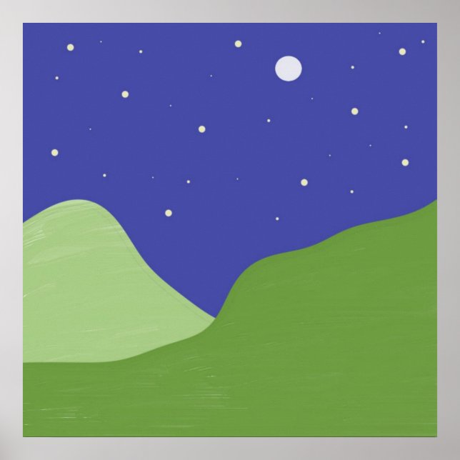 abstrakte Landschaftskunst Poster (Vorne)