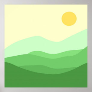 abstrakte Landschaftskunst Poster