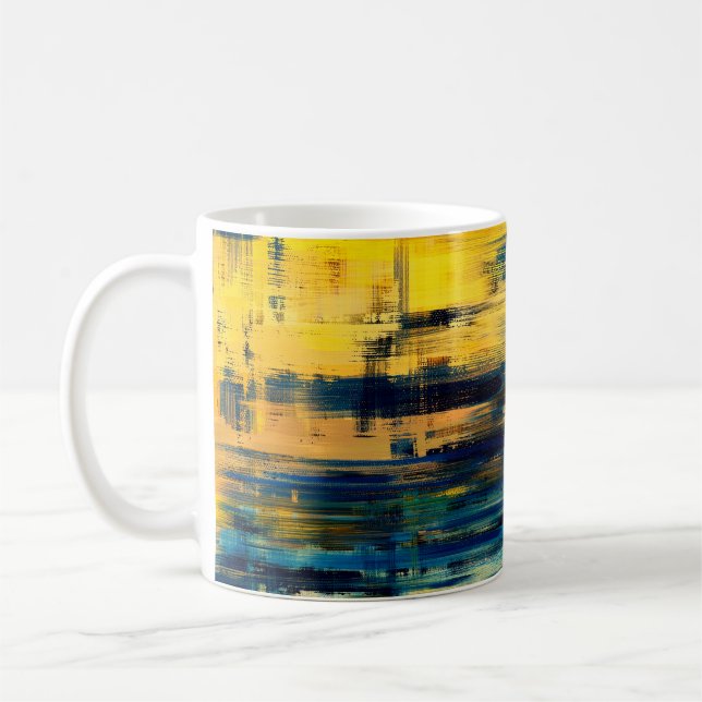 Abstrakte Landschaftsmalerei, Hintergrund-Keule Kaffeetasse (Links)