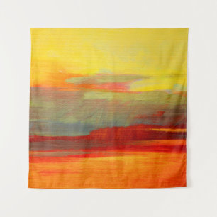 abstrakte Landschaftsölmalerei auf Leinwand, Öl Wandteppich