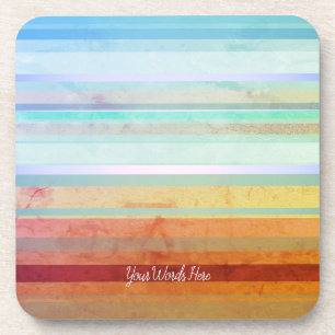 Abstrakte Landschaftsstreifen und Ihre Worte Getränkeuntersetzer