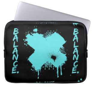 Abstrakte Laptop-Hülle - Moderner Cyberpunk Laptopschutzhülle
