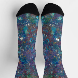 Abstrakte Lavendelsocken Socken