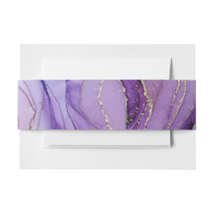 Abstrakte Lavender Gold Wedding Einladungsbanderole