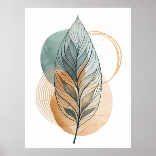 Abstrakte Leaf Art Poster