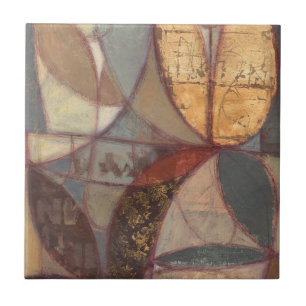 Abstrakte Leaf-Malerei von Norman Wyatt Fliese