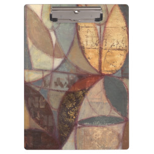 Abstrakte Leaf-Malerei von Norman Wyatt Klemmbrett