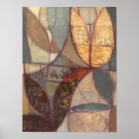 Abstrakte Leaf-Malerei von Norman Wyatt