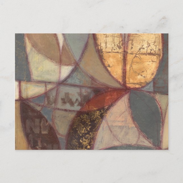 Abstrakte Leaf-Malerei von Norman Wyatt Postkarte (Vorderseite)