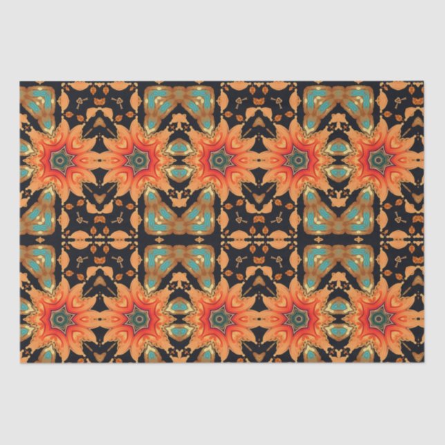 Abstrakte, lebhafte Blume Seidenpapier (Vorderseite)