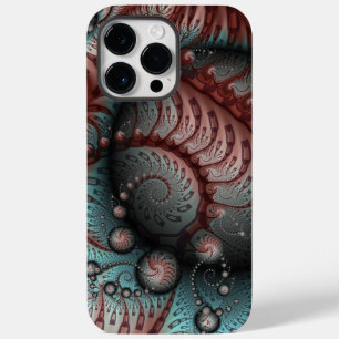 Abstrakte lebhafte Fantasy-Fraktal-Kunst Braun Bla Case-Mate iPhone 14 Pro Max Hülle