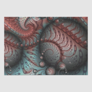 Abstrakte lebhafte Fantasy-Fraktal-Kunst Braun Bla Seidenpapier