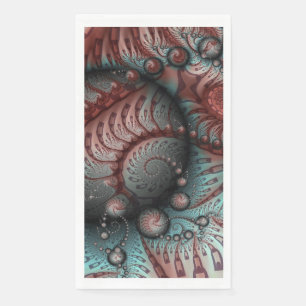 Abstrakte lebhafte Fantasy-Fraktal-Kunst Braun Bla Serviette