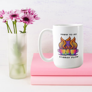 Abstrakte, lebhafte, farbenfrohe Braun für den Ene Kaffeetasse