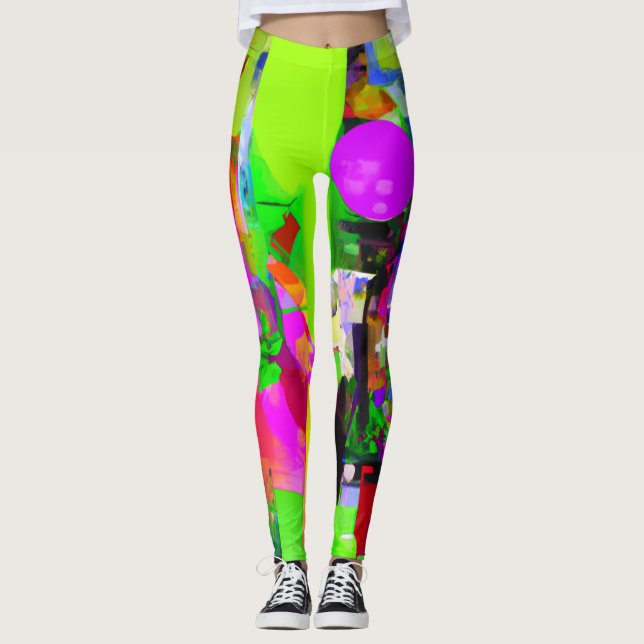 Abstrakte Leggings (Vorderseite)