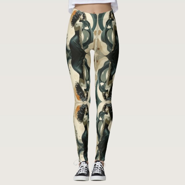 Abstrakte Leggings (Vorderseite)