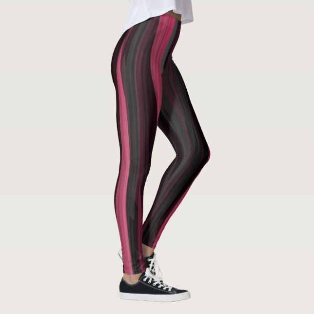 abstrakte Leggings in Rosa und Grau (Rechts)
