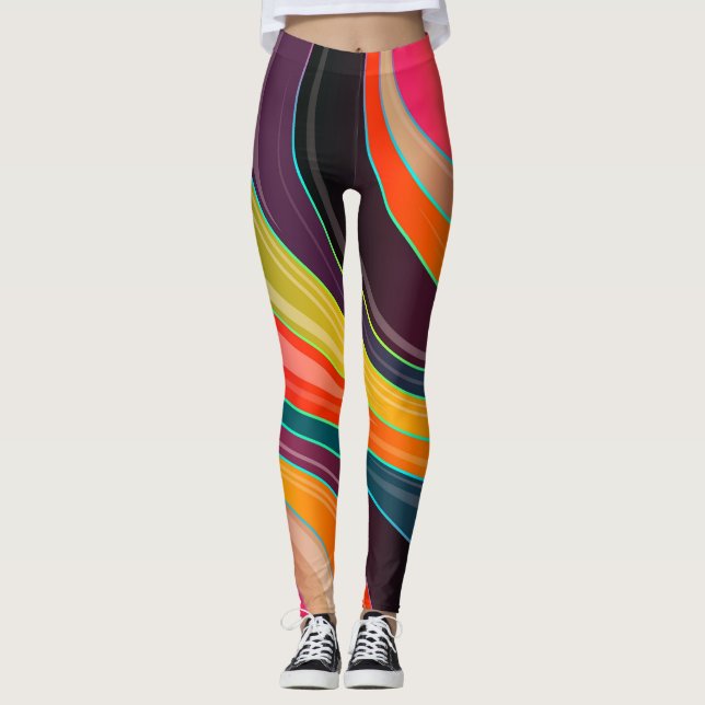 abstrakte Leggings kreisförmig drehen (Vorderseite)