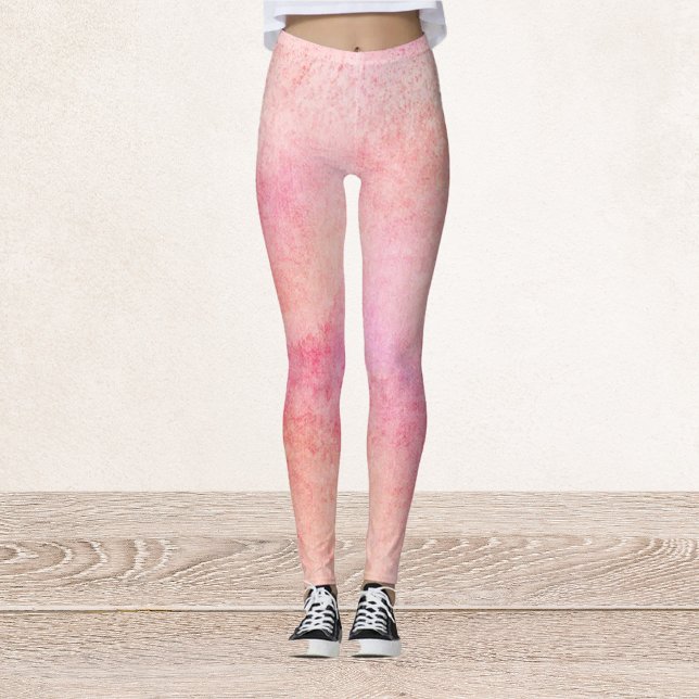 Abstrakte Leggings mit Pfirsich und Rosa (Von Creator hochgeladen)