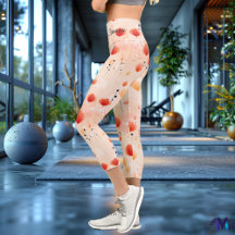 Abstrakte Leggings mit warmen Farbtönen
