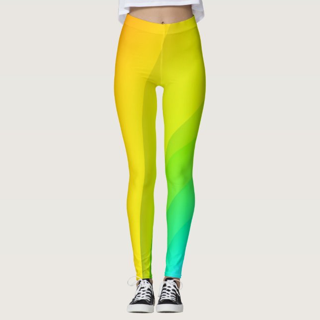Abstrakte Leggings von Rainbow (Vorderseite)