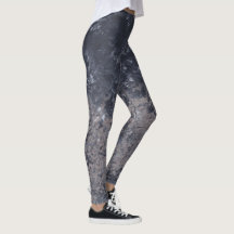 Abstrakte Leggings zum Zeichnen von Schwarz-Grau-T