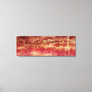 Abstrakte Leinwand der roten und goldenen Landscha