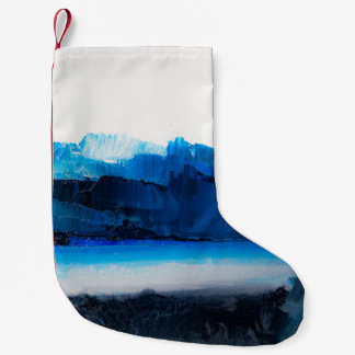 Abstrakte Leinwand: Moderne Kunsttextur. Kleiner Weihnachtsstrumpf