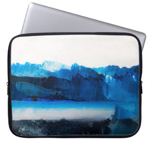 Abstrakte Leinwand: Moderne Kunsttextur. Laptopschutzhülle