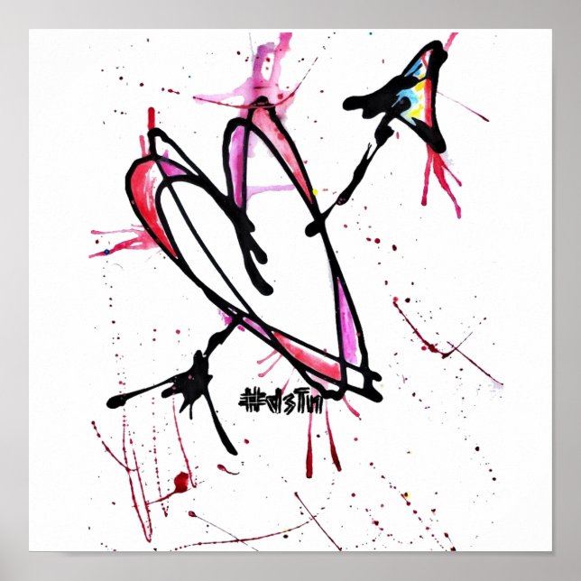 Abstrakte Leinwand Poster (Vorne)