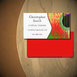 Abstrakte Lektionen der roten und grünen Musiksgit Visitenkarte