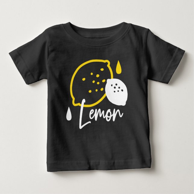 Abstrakte Lemon Illustration - Frische Zitrusfrüch Baby T-shirt (Vorderseite)