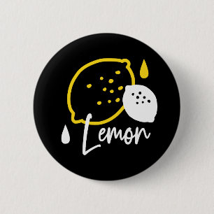 Abstrakte Lemon Illustration - Frische Zitrusfrüch Button