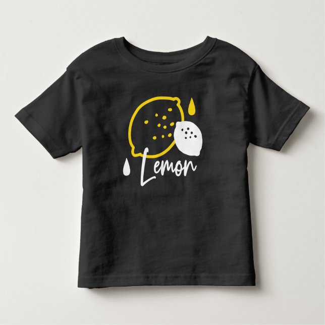 Abstrakte Lemon Illustration - Frische Zitrusfrüch Kleinkind T-shirt (Vorderseite)