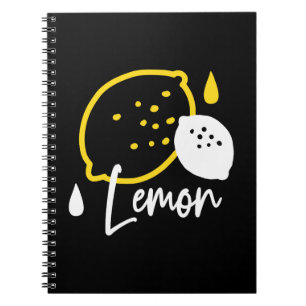 Abstrakte Lemon Illustration - Frische Zitrusfrüch Notizblock