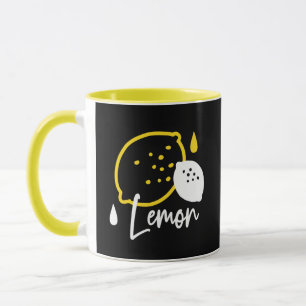 Abstrakte Lemon Illustration - Frische Zitrusfrüch Tasse