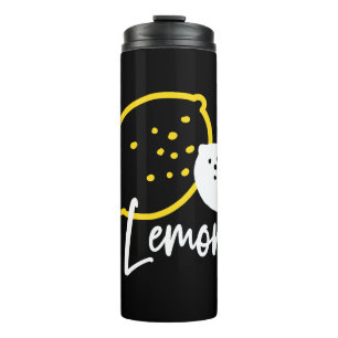 Abstrakte Lemon Illustration - Frische Zitrusfrüch Thermosbecher