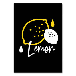 Abstrakte Lemon Illustration - Frische Zitrusfrüch Tischnummer