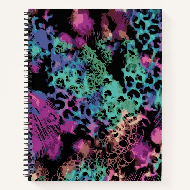 Abstrakte Leopardrucke Notizbuch (Vorderseite)